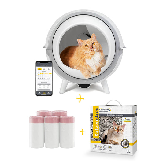 Saving Set 2: CatRobo + 5 x toilet bags + 3 x cat litter